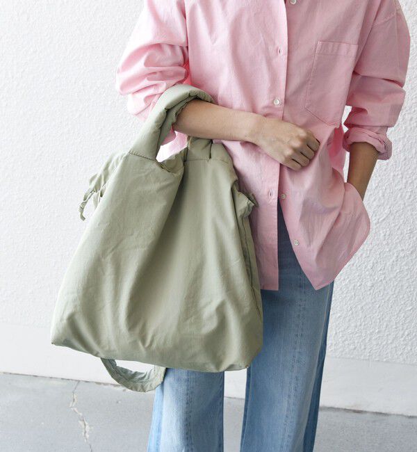 SHIPS any「SHIPS any: 3WAY ナイロン ギャザー ショルダーバッグ (ユニセックス)◇」|ショルダー・メッセンジャー|グレー