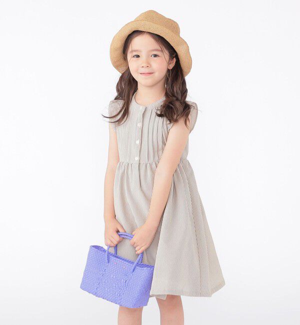 SHIPS KIDS「SHIPS KIDS:100～130cm /〈UVカット/吸水速乾〉ドライタッチ ワンピース」|ワンピース|ベージュ系