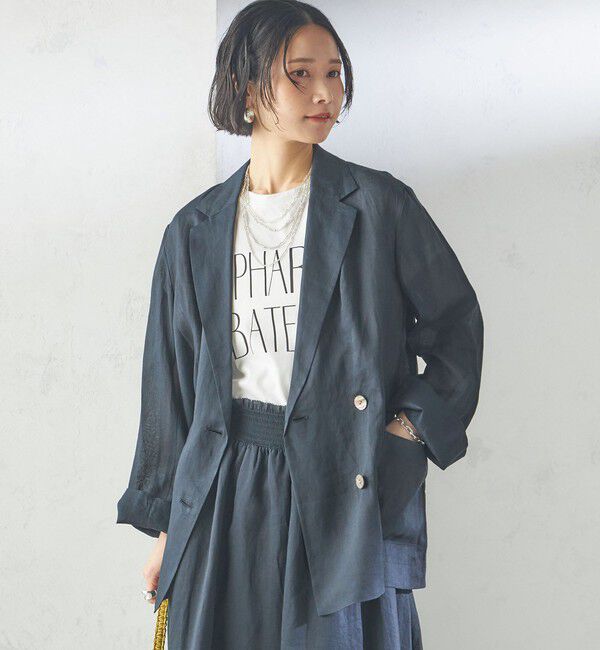 SHIPS for women「〈手洗い可能〉ラミー 4 シアー ジャケット」|テーラードジャケット|