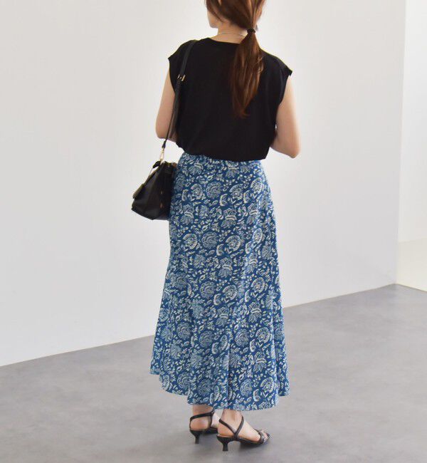 quaranciel「quaranciel:〈洗濯機可能〉フラワー プリント マーメイド ロング スカート」|スカート|