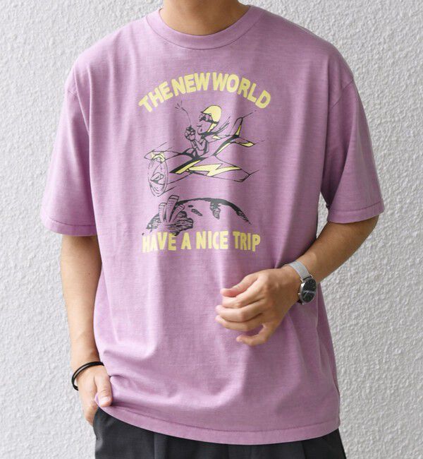 SHIPS any「SCREEN STARS: ガーメントダイ フェード カラー レトロ グラフィック Tシャツ◇」|Tシャツ・カットソー|