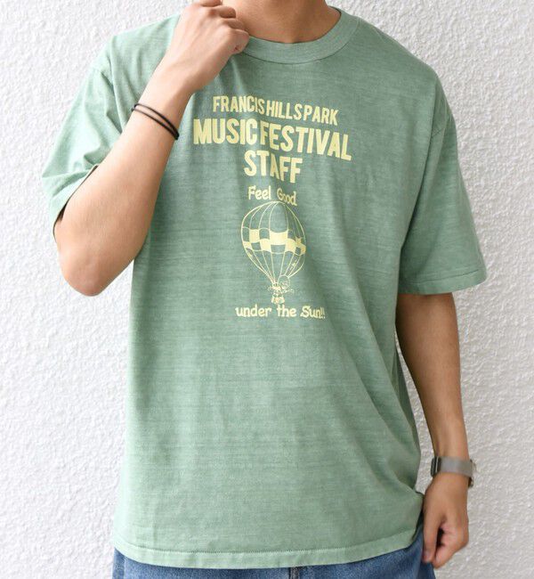 SHIPS any「SCREEN STARS: ガーメントダイ フェード カラー レトロ グラフィック Tシャツ◇」|Tシャツ・カットソー|