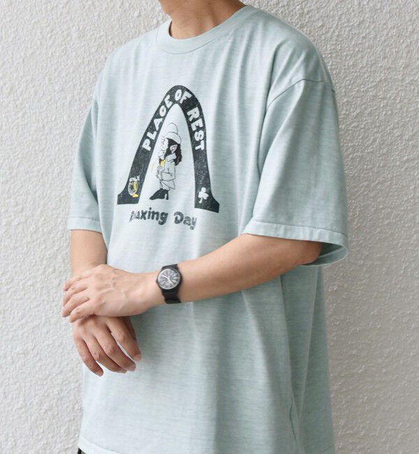 SHIPS any「SCREEN STARS: ガーメントダイ フェード カラー レトロ グラフィック Tシャツ◇」|Tシャツ・カットソー|ブルー