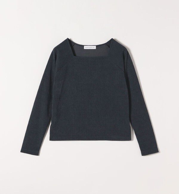 quaranciel「quaranciel:〈洗濯機可能〉ポリエステル ベロア スクエア ネック プルオーバー」|Tシャツ・カットソー|