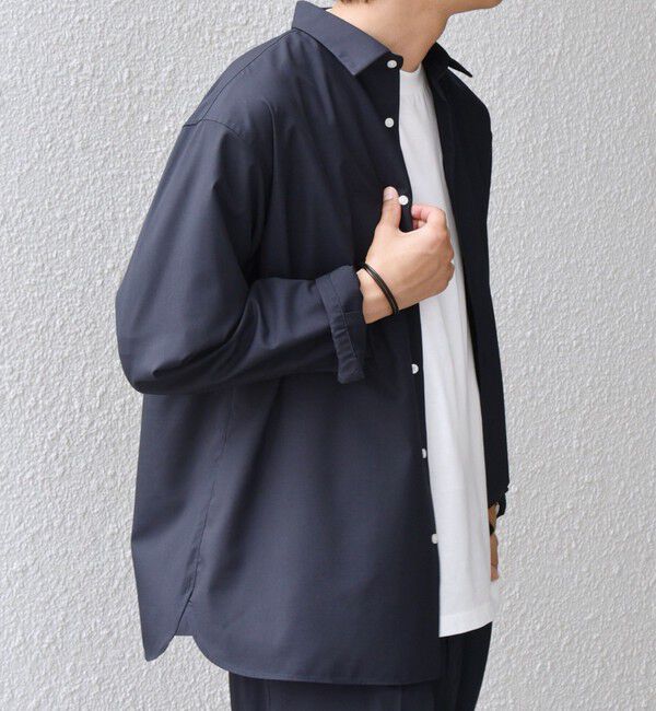 SHIPS any「SHIPS any: LIM BLESS ソリッド/ストライプ レギュラーカラー シャツ(セットアップ対応)◇」|シャツ・ブラウス|