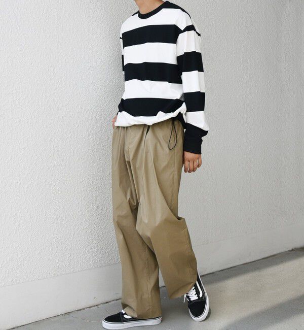 SHIPS any「SHIPS any: ワイド カラー ボーダー スピンドル Tシャツ (ロンT)◇」|Tシャツ・カットソー|