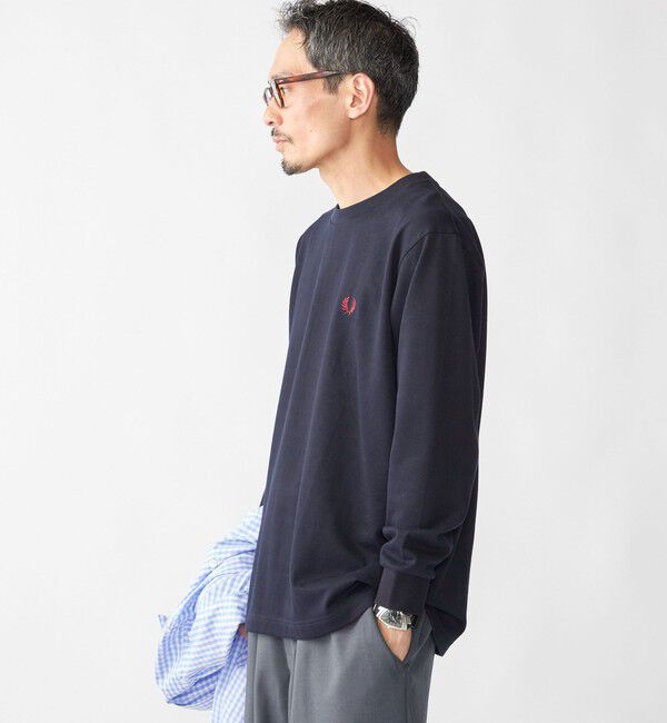 SHIPS「【SHIPS別注】FRED PERRY: ピケ ロングスリーブ T シャツ」|Tシャツ・カットソー|