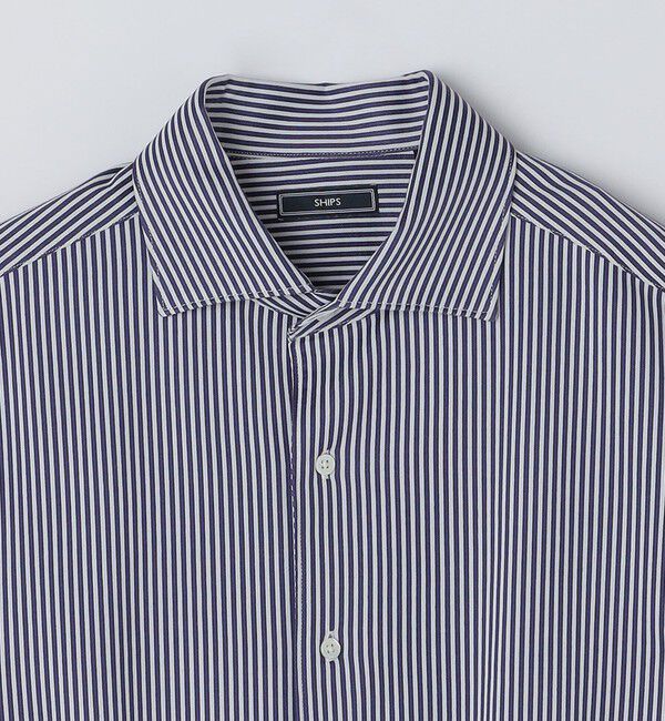 SHIPS「SHIPS: ジャージー ロンドンストライプ ワンピースカラー シャツ」|Tシャツ・カットソー|