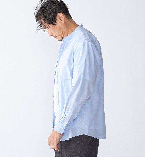 SHIPS「SHIPS: 140S ブロード バンドカラー シャツ」|シャツ・ブラウス|