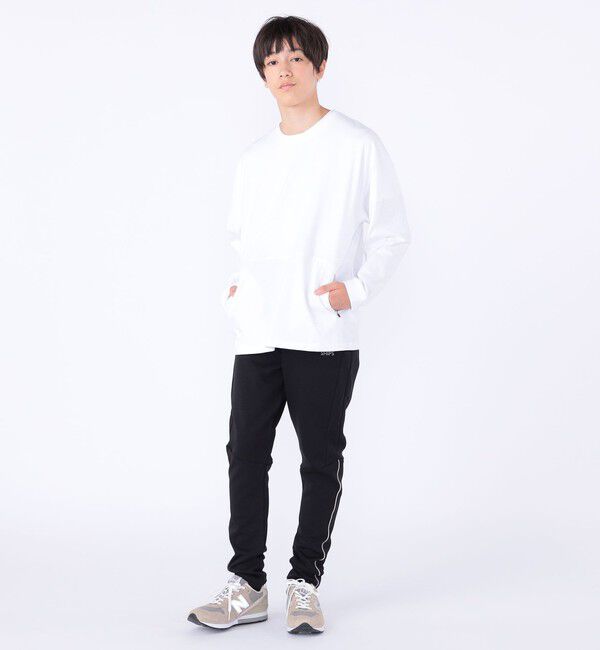 SHIPS KIDS「SHIPS KIDS:140～160cm /ファスナー ポケット付き ロング スリーブ Tシャツ」|Tシャツ・カットソー|