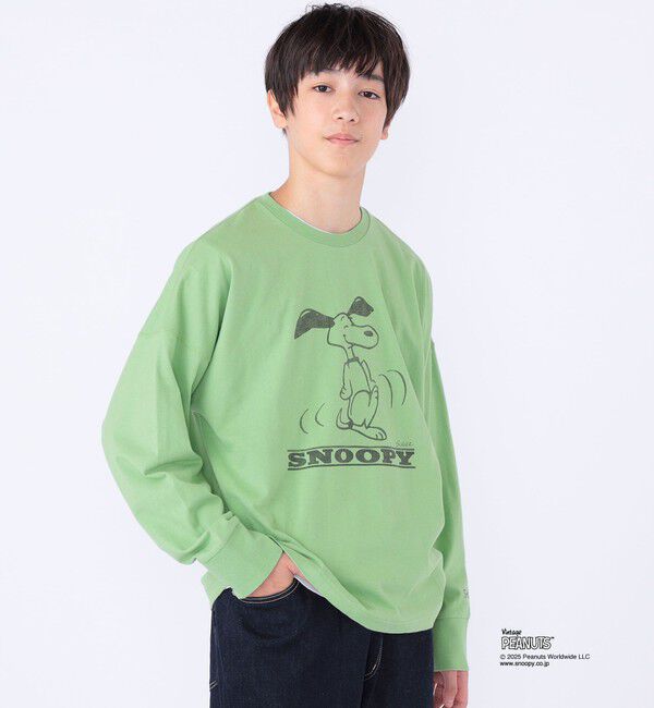 SHIPS KIDS「SHIPS KIDS:140～160cm / SNOOPY ロングスリーブ Tシャツ」|Tシャツ・カットソー|