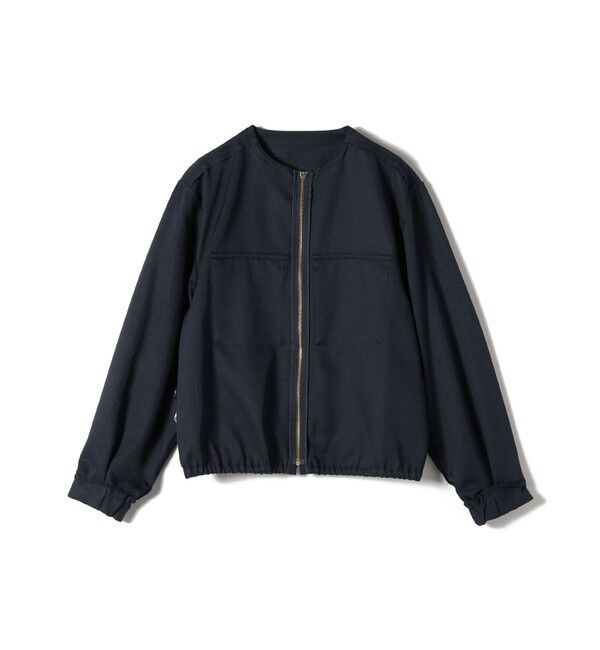 SHIPS Colors 「SHIPS Colors:〈手洗い可能〉ツイル ノーカラー ジップブルゾン」|ブルゾン・スタジャン|