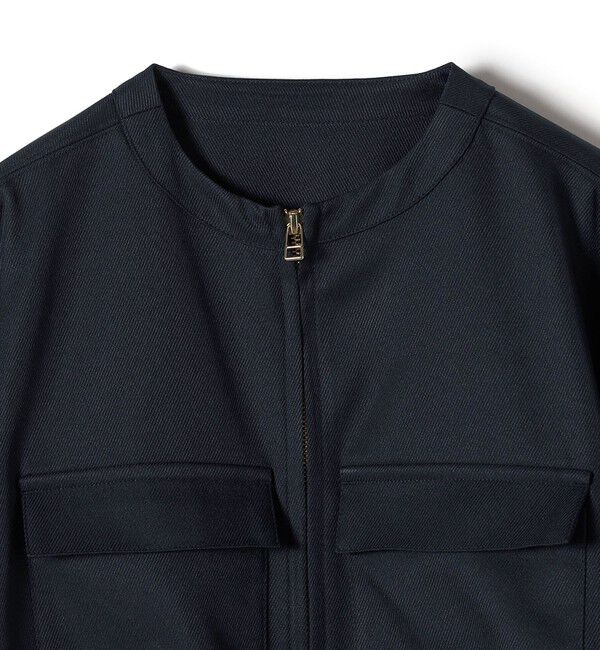 SHIPS Colors 「SHIPS Colors:〈手洗い可能〉ツイル ノーカラー ジップブルゾン」|ブルゾン・スタジャン|