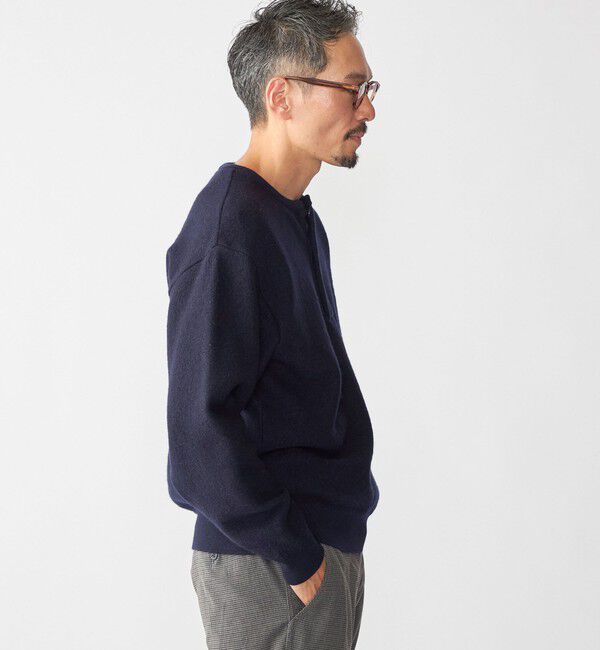 SHIPS「SHIPS: ヘビー ボイルド ヘンリーネック ニット」|ニット・セーター|