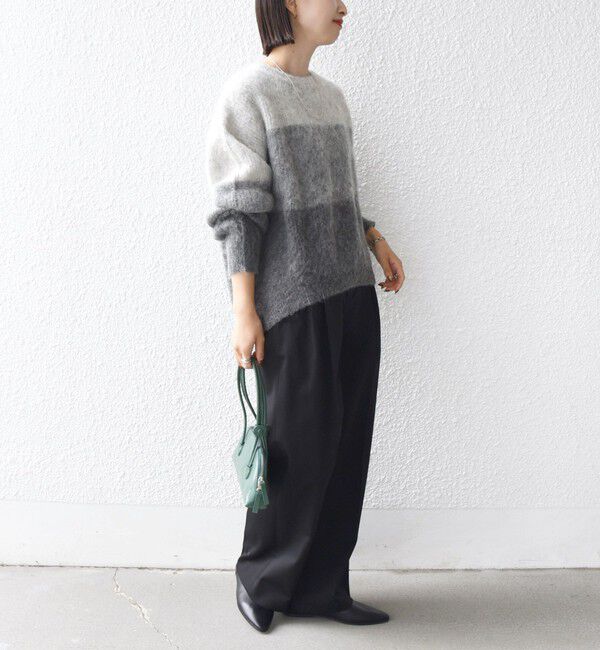 SHIPS for women「《一部追加予約》【WEB限定】〈手洗い可能〉モヘヤ混 グラデーション ニット プルオーバー」|ニット・セーター|