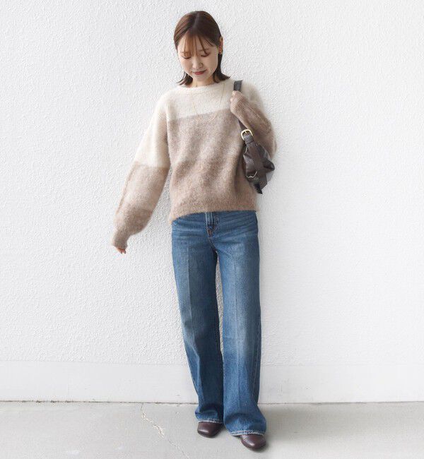 SHIPS for women「《一部追加予約》【WEB限定】〈手洗い可能〉モヘヤ混 グラデーション ニット プルオーバー」|ニット・セーター|