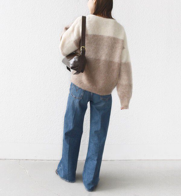 SHIPS for women「《一部追加予約》【WEB限定】〈手洗い可能〉モヘヤ混 グラデーション ニット プルオーバー」|ニット・セーター|