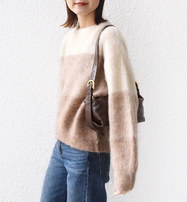 SHIPS for women「《一部追加予約》【WEB限定】〈手洗い可能〉モヘヤ混 グラデーション ニット プルオーバー」|ニット・セーター|