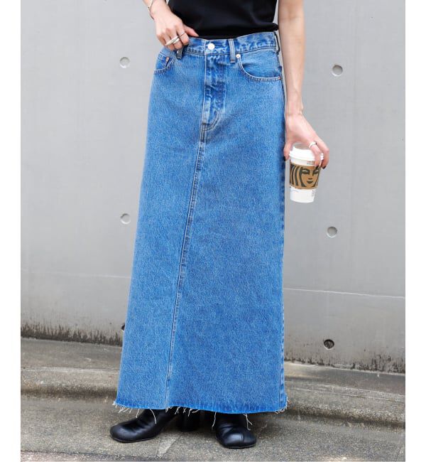 OUTDOOR PRODUCTS Usual Things「追加2 ULTデニムスリットリーンスカート」|スカート|