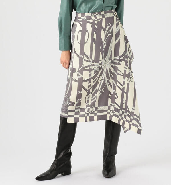 TOMORROWLAND BUYING WEAR「TOMORROWLAND スカーフプリントスカート」|フレア|