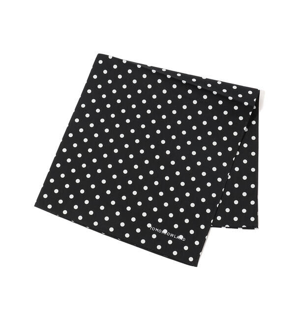 TOMORROWLAND GOODS「TOMORROWLAND コットン ドットハンカチ」|ハンカチ|19 ブラック