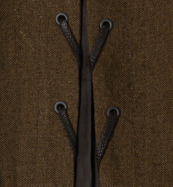 DES PRES「コットンリネンキャンバス コンパクトジャケット」|ノーカラージャケット|