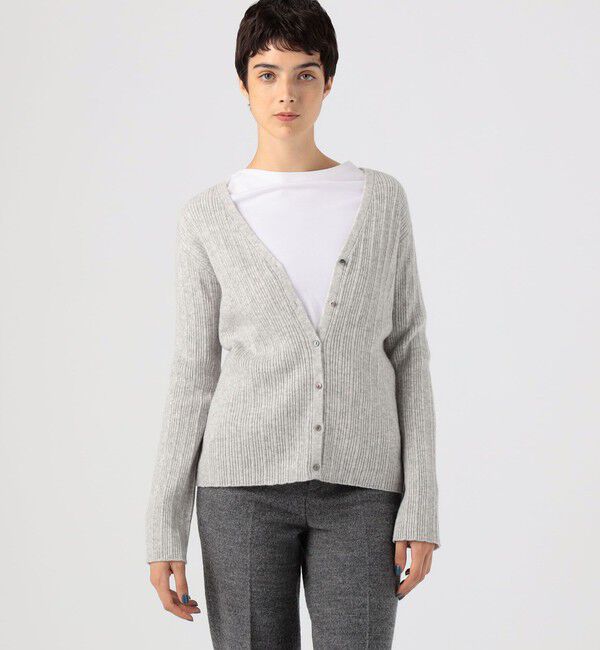 GALERIE VIE「カシミヤランダムリブ Vネックカーディガン」|カーディガン|