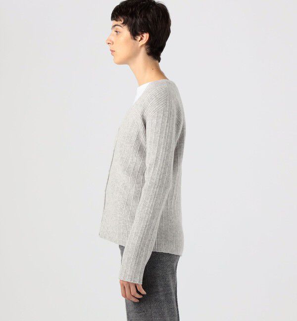 GALERIE VIE「カシミヤランダムリブ Vネックカーディガン」|カーディガン|