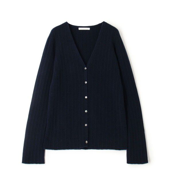GALERIE VIE「カシミヤランダムリブ Vネックカーディガン」|カーディガン|69 ネイビー