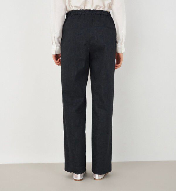 DES PRES「リネンナイロンストレッチ セミワイドパンツ」|スラックス|