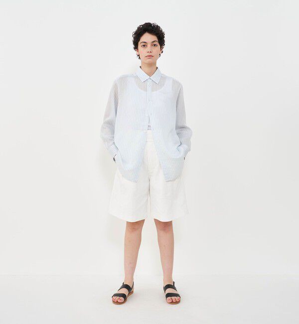 GALERIE VIE「セルロースシルクブロード リラックスシャツ」|シャツ・ブラウス|