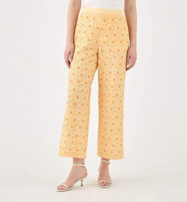 TOMORROWLAND collection「サンフラワーエンブロイダリー ワイドストレートパンツ」|その他|