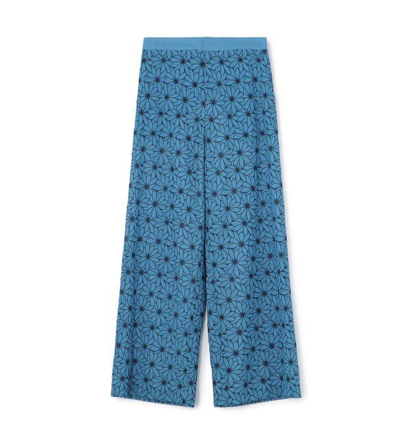 TOMORROWLAND collection「サンフラワーエンブロイダリー ワイドストレートパンツ」|その他|64 ブルー系