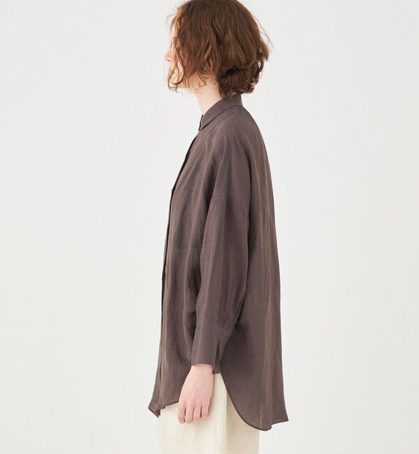 Ballsey「シアーリネン Vテールシャツ」|シャツ・ブラウス|