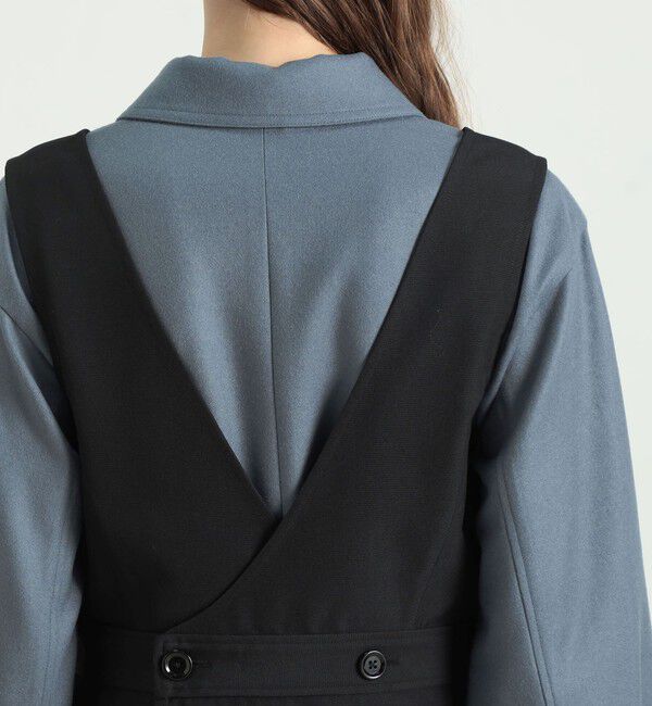 BACCA「ポリエステルウール ロングベスト」|シャツ・ブラウス|