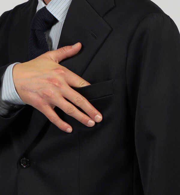 TOMORROWLAND MENS「ウールコットン シングルブレステッド2Bジャケット」|テーラードジャケット|