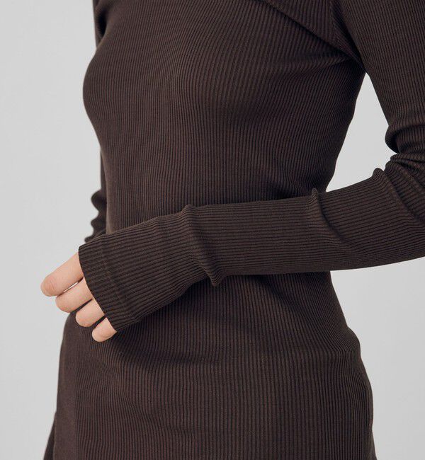 DES PRES「シルクコットンリブ Uネックプルオーバー」|Tシャツ・カットソー|