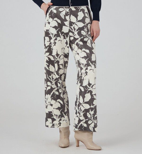 SOULEIADO「コットンレーヨンコーデュロイプリント セミワイドパンツ」|その他|