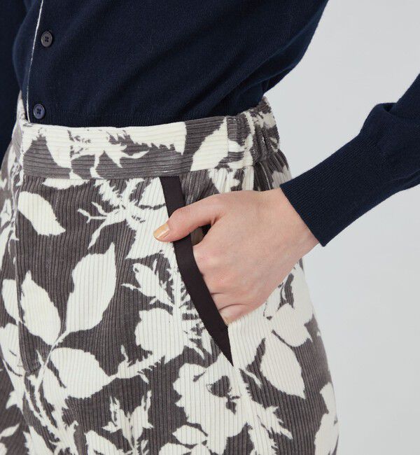 SOULEIADO「コットンレーヨンコーデュロイプリント セミワイドパンツ」|その他|