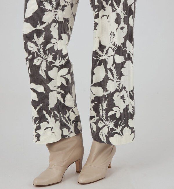 SOULEIADO「コットンレーヨンコーデュロイプリント セミワイドパンツ」|その他|