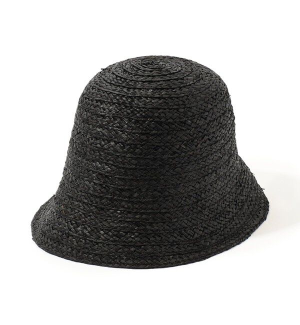 TOMORROWLAND GOODS「KIJIMA TAKAYUKI RAFFIA BRAID CROCHET」|ハット|19 ブラック