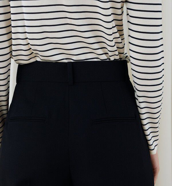 DES PRES「ソフトウールオックス タックセミワイドパンツ」|スラックス|