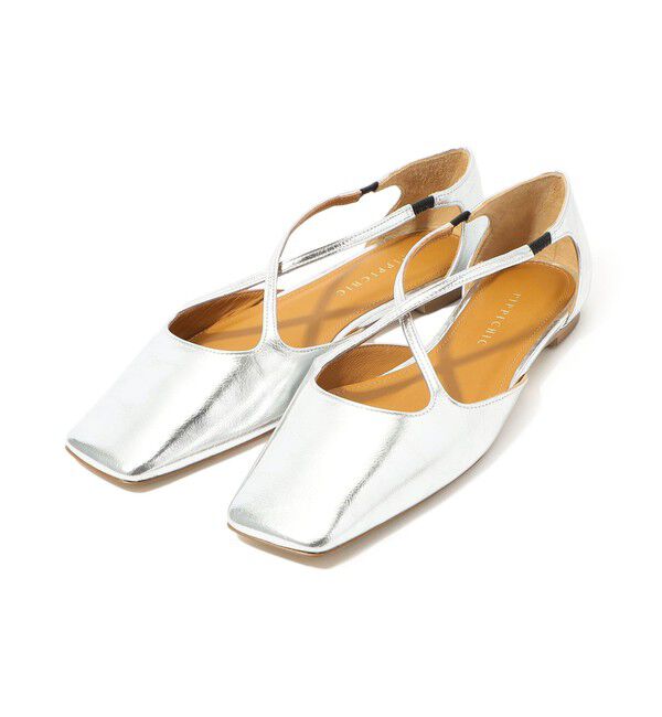 TOMORROWLAND GOODS「PIPPICHIC AMBER シルバー フラットシューズ」|パンプス|