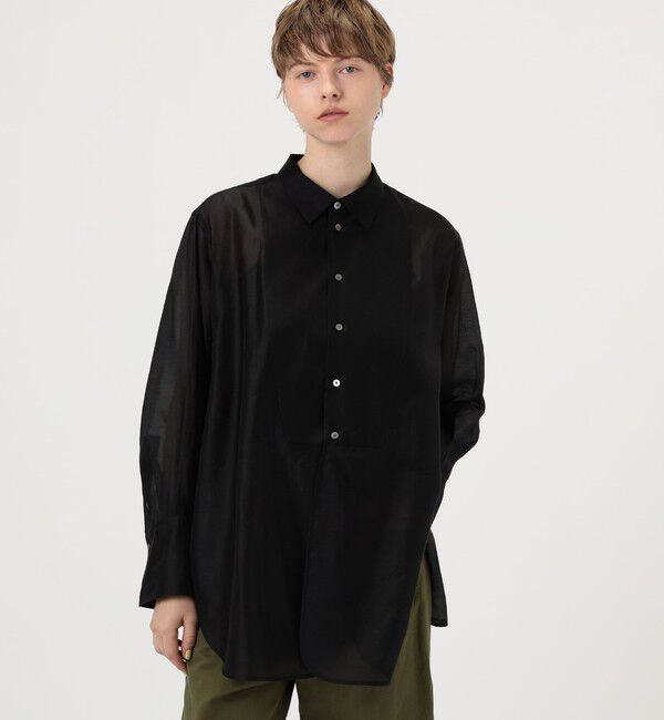 MACPHEE「シースルーローンボザムチュニックシャツ」|シャツ・ブラウス|