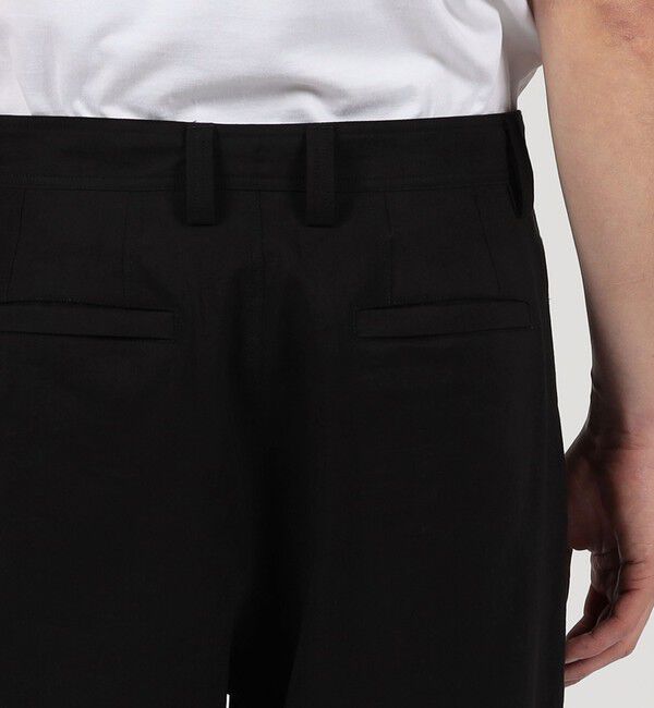 TOMORROWLAND MENS「コットンリネン 2プリーツ ワイドパンツ」|チノ|