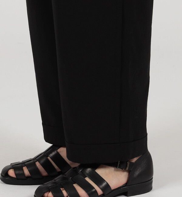 TOMORROWLAND MENS「コットンリネン 2プリーツ ワイドパンツ」|チノ|