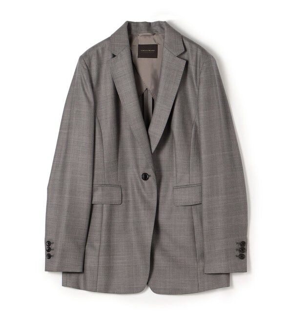 TOMORROWLAND collection「TASMANIAN GLEN CHECK ノッチドカラージャケット」|テーラードジャケット|18 グレー系