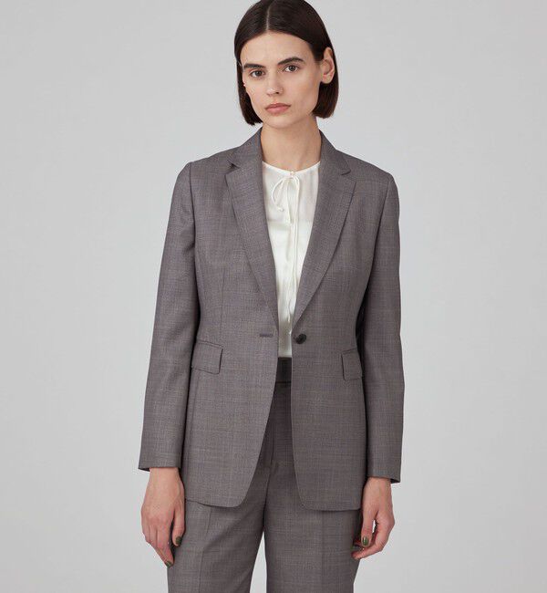 TOMORROWLAND collection「TASMANIAN GLEN CHECK ノッチドカラージャケット」|テーラードジャケット|