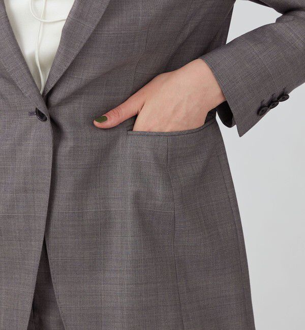 TOMORROWLAND collection「TASMANIAN GLEN CHECK ノッチドカラージャケット」|テーラードジャケット|