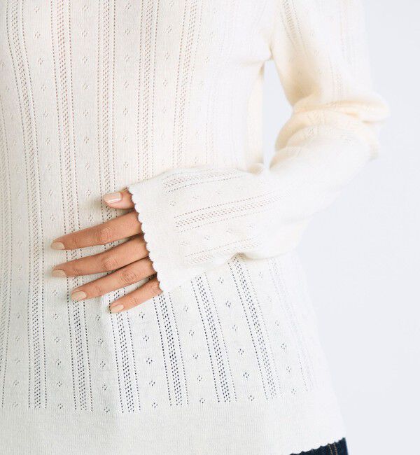 Edition「コットンカシミヤ ロングスリーブ ニットポロ」|ニット・セーター|